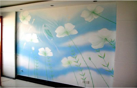 威宁画墙绘怎么画好白云的蓬松感？