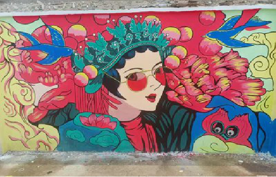 威宁墙体彩绘-网红墙