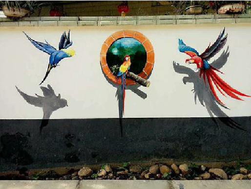 威宁视觉错位-3D墙绘设计