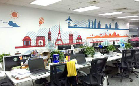 威宁教你设计办公室墙绘的方法。