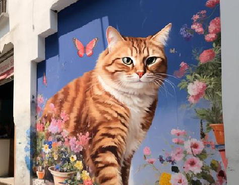 威宁自己绘制有个性的手绘墙