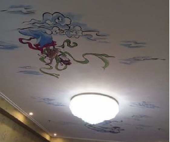 威宁如何快速绘制天花板上的手绘墙？