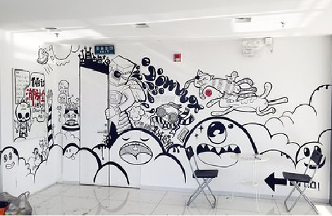 威宁手绘墙并非传统涂鸦。